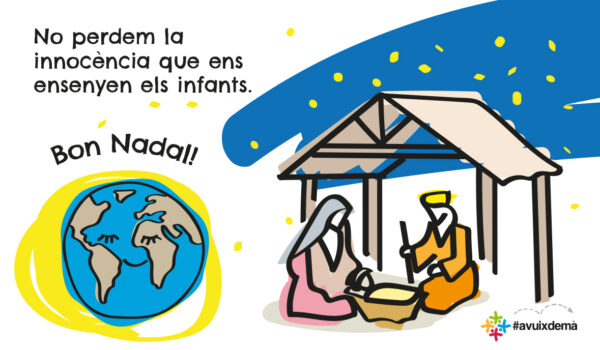 Postal de Nadal de les escoles FEDAC. Nadal 2025.